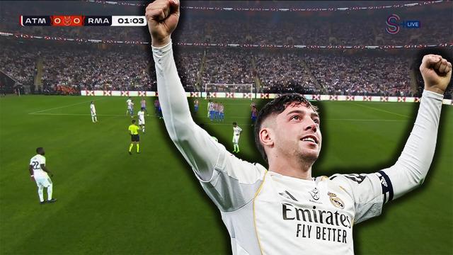 Real Madrid'de Federico Valverde Atletico Madrid'e yüzyılın golünü attı! Resmen füze fırlattı