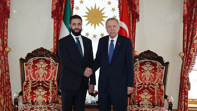 Cumhurbaşkanı Erdoğan, Şara ile görüştü