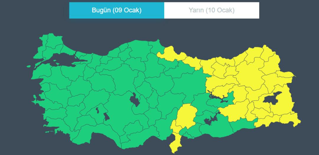 Meteoroloji den 27 kentte  sarı  kodlu uyarı! &Ccedil;ok kuvvetli geliyor: Kar, sağanak, fırtına! 4