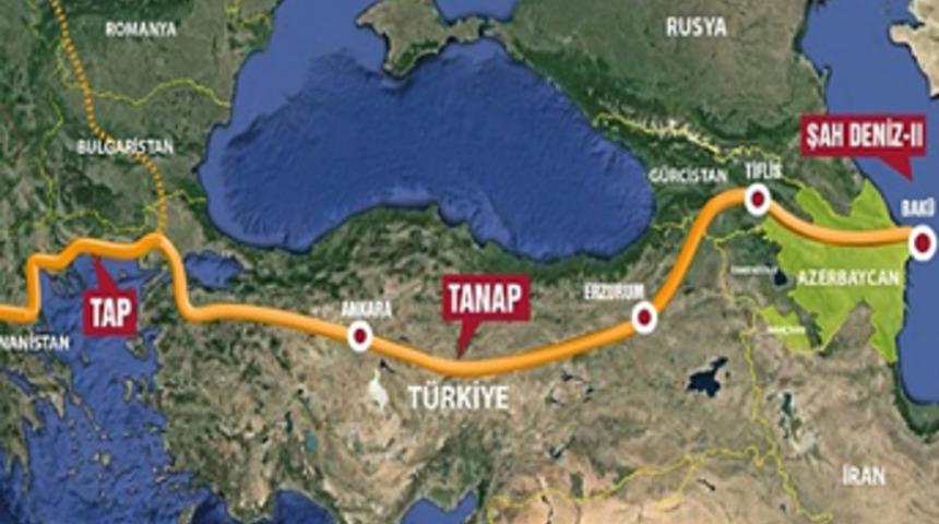 TANAP'ta ilk boru iniyor
