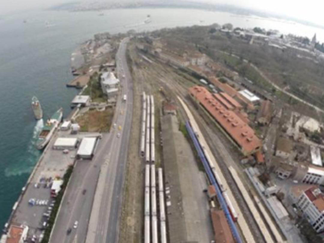 Sirkeci Garı projesi havadan g&ouml;r&uuml;nt&uuml;lendi