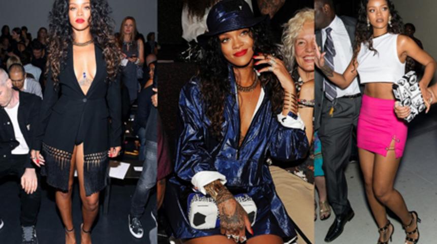 Rihanna'nın moda haftası stili
