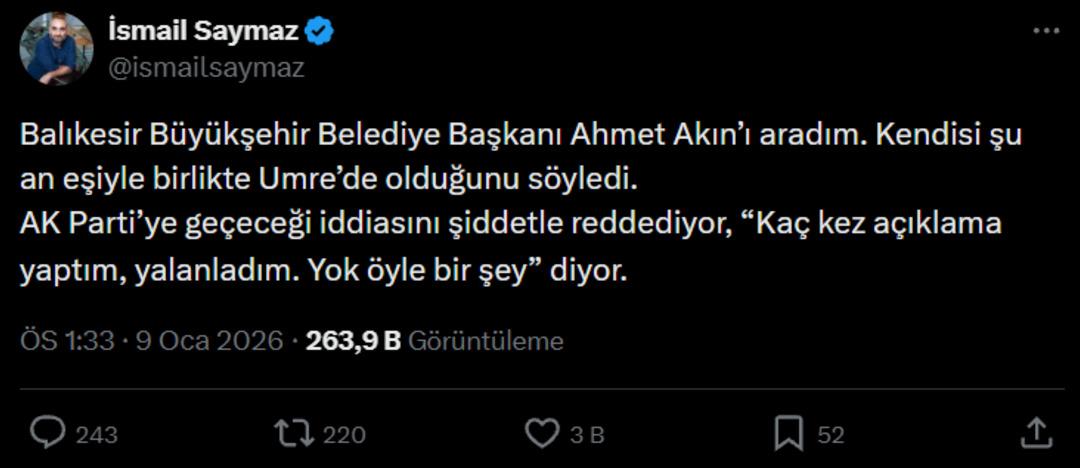 AK Parti iddiası Ahmet Akın ı isyan ettirdi: CHP li 3 b&uuml;y&uuml;kşehir belediyesi konuşuluyordu 3