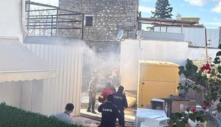 Bodrum'da iş yerinin geri d&ouml;n&uuml;ş&uuml;m deposunda yangın