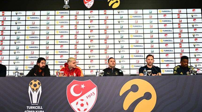 Galatasaray-Fenerbah&ccedil;e derbisi &ouml;ncesi ortak basın toplantısı! Icardi'den Skriniar s&ouml;zler...