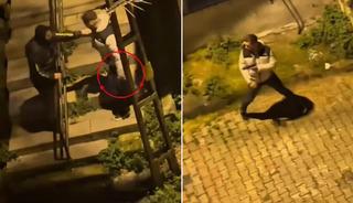 İstanbul&rsquo;da sokak ortasında silah &ccedil;ekti! Telefonu alıp ka&ccedil;tı; o anlar kamerada