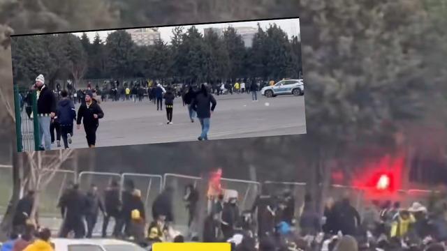 Süper Kupa öncesi ortalık savaş alanına döndü! Olimpiyat Stadı'nda güvenlik güçleri araya girdi