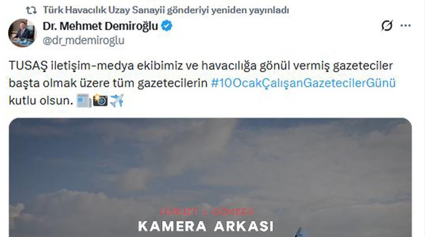 TUSAŞ, 10 Ocak &Ccedil;alışan Gazeteciler G&uuml;n&uuml;'n&uuml; kutladı