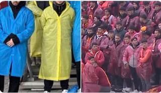 S&uuml;per Kupa'da "yağmurluk" krizi! Sosyal medya yıkılıyor: "Biri mont gibi, diğeri &ccedil;&ouml;p poşeti!"