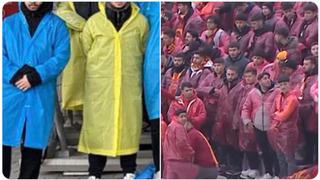 Süper Kupa'da yağmurluk krizi! Sosyal medya yıkılıyor: Biri mont gibi, diğeri çöp poşeti!