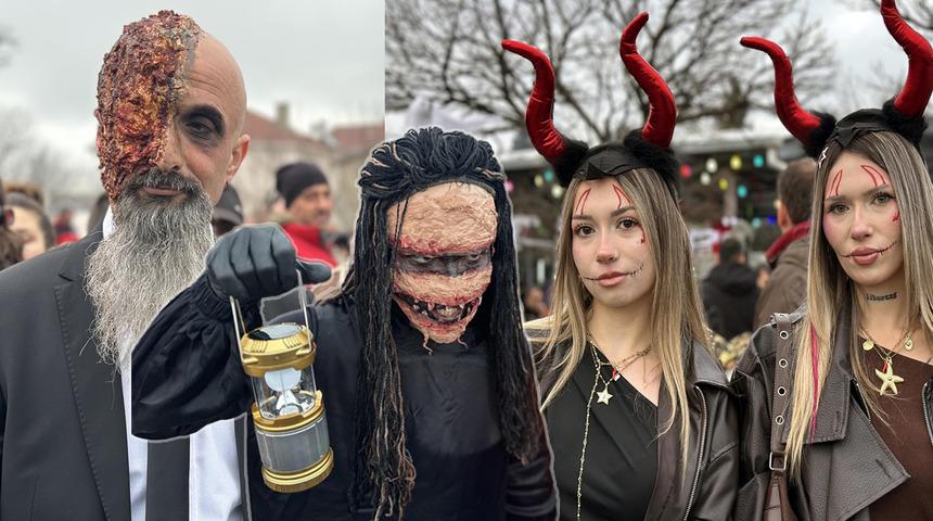 Hallowen değil Koleda! Renkli g&ouml;r&uuml;nt&uuml;lerin adresi Kırıkkale: Bin yıllık geleneği b&ouml;yle kutladılar