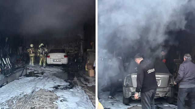 Silivri Sanayi Sitesi'nde yangın: Dikkatli çıraklar facianın önüne geçti