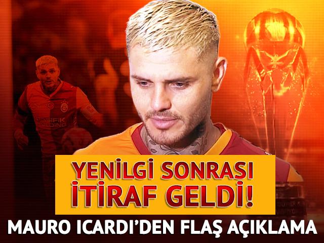S&uuml;per Kupa'yı Fenerbah&ccedil;e'ye kaybeden Mauro Icardi'den ma&ccedil; sonu flaş itiraf! 