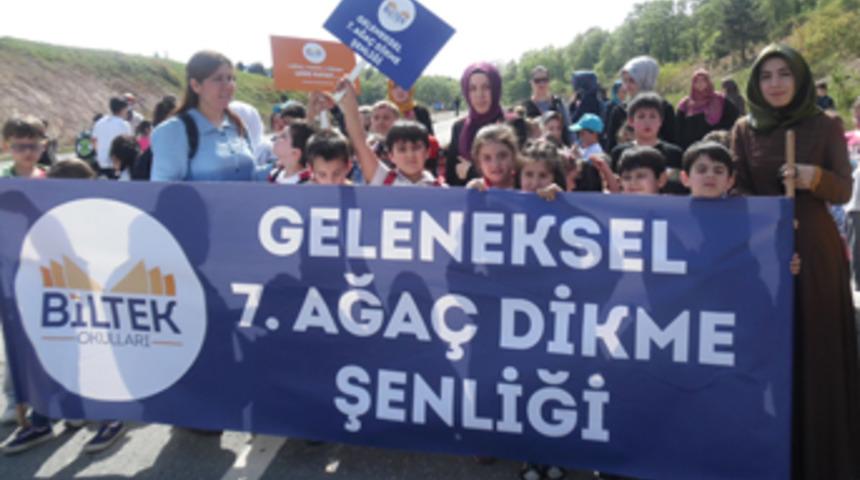 Biltekli öğrenciler 5000 fidan dikti
