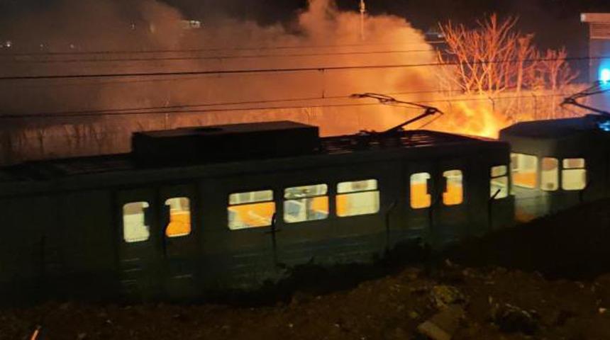 Yenibosna Metro İstasyonunda yangın paniği