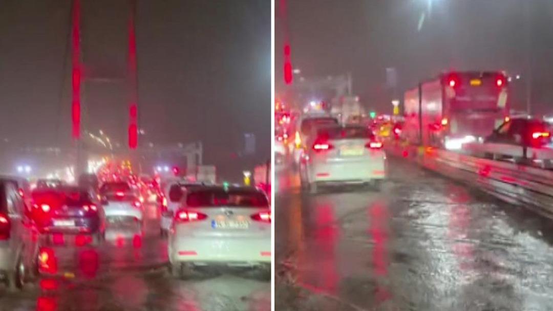 İstanbul da sağanak etkili oldu: Yol çöktü 1