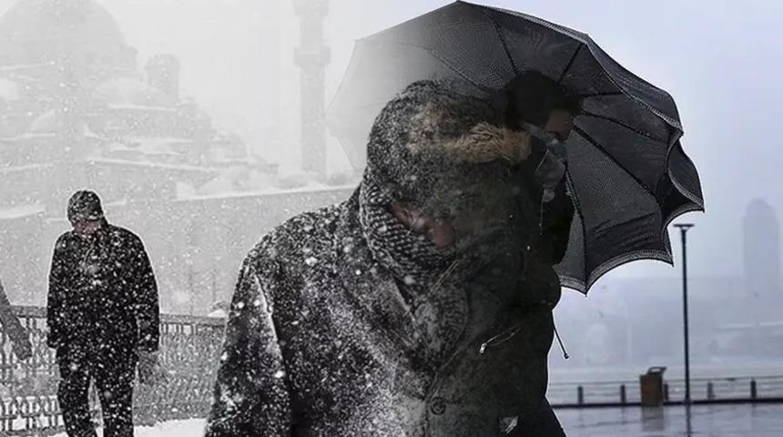Meteoroloji'nin uyarı haritası sarıya d&ouml;nd&uuml;: Kar, sağanak, fırtına! İstanbul beyaza b&uuml;r&uuml;necek