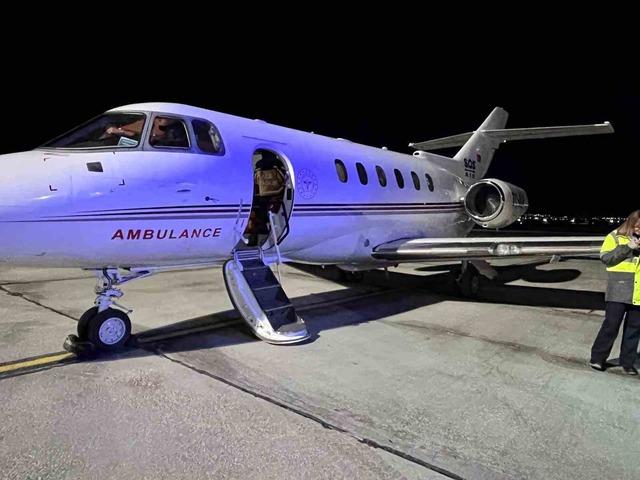Ağrı’da kalp yetmezliği olan 5 aylık bebek uçak ambulansla Ankara’ya sevk edildi 1