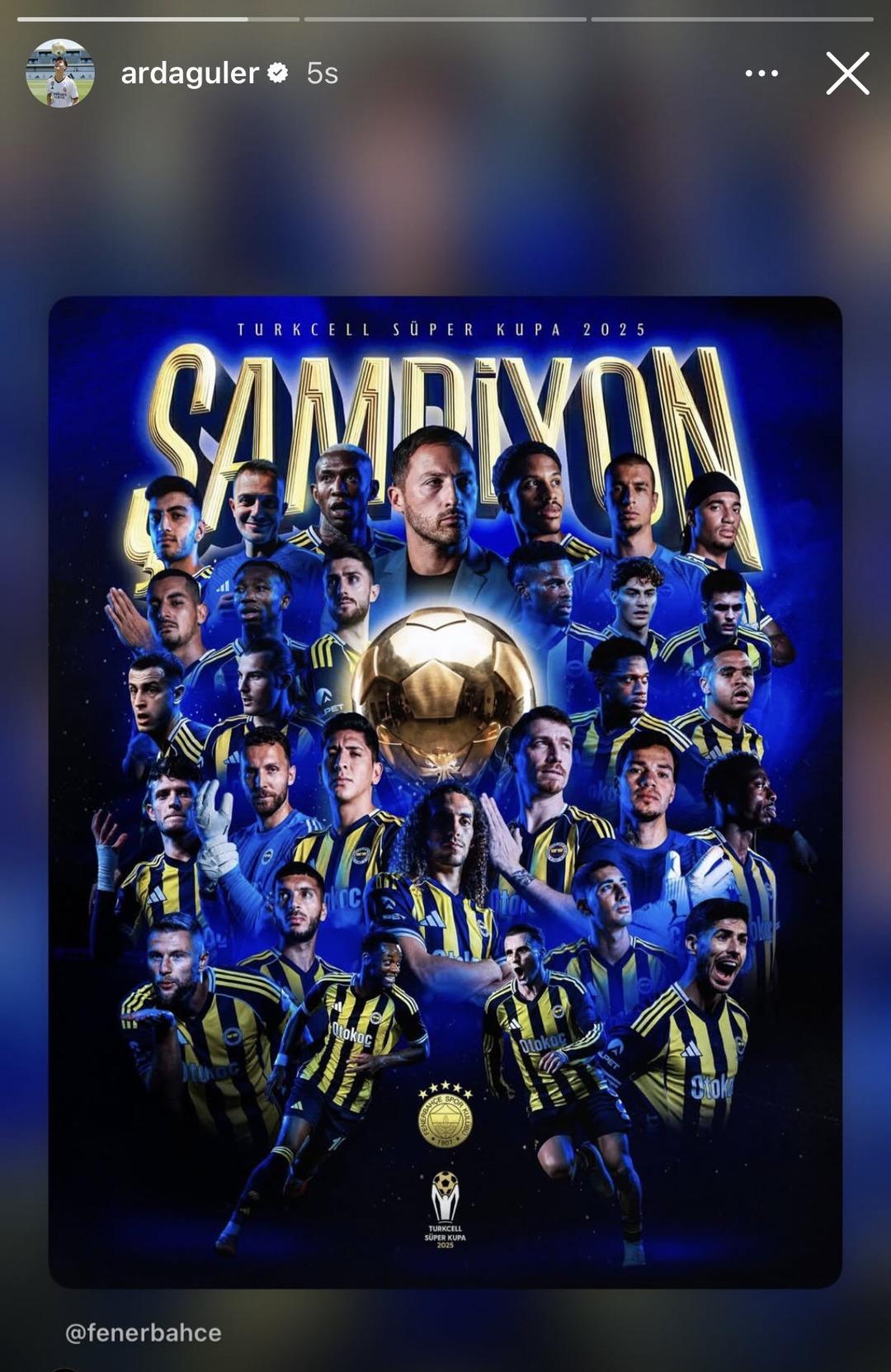 İspanya dan paylaştı! Arda Güler den Fenerbahçe nin zafer gönderisi 1