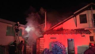 Mermer fabrikasında yangın &ccedil;ıktı