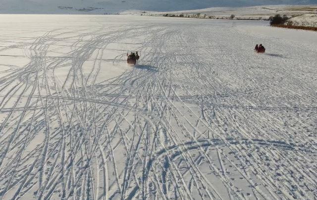 Çıldır Gölü’nde atlı kızak heyecanı başladı 2