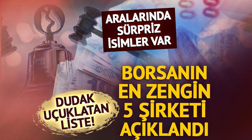 BIST&rsquo;in en zengin 5 şirketi a&ccedil;ıklandı! Listede s&uuml;rpriz isimler var