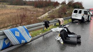 Yer: Balıkesir! Şiddetli yağış trafik kazasını da beraberinde getirdi