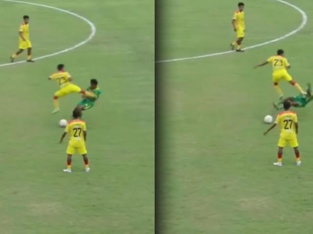 Futbol sahalarında vahşet! Rakibine "&ouml;ld&uuml;r&uuml;c&uuml;" u&ccedil;an tekme attı, hayatı bitti