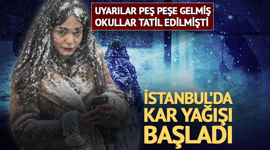 İstanbul'da kar yağışı başladı!