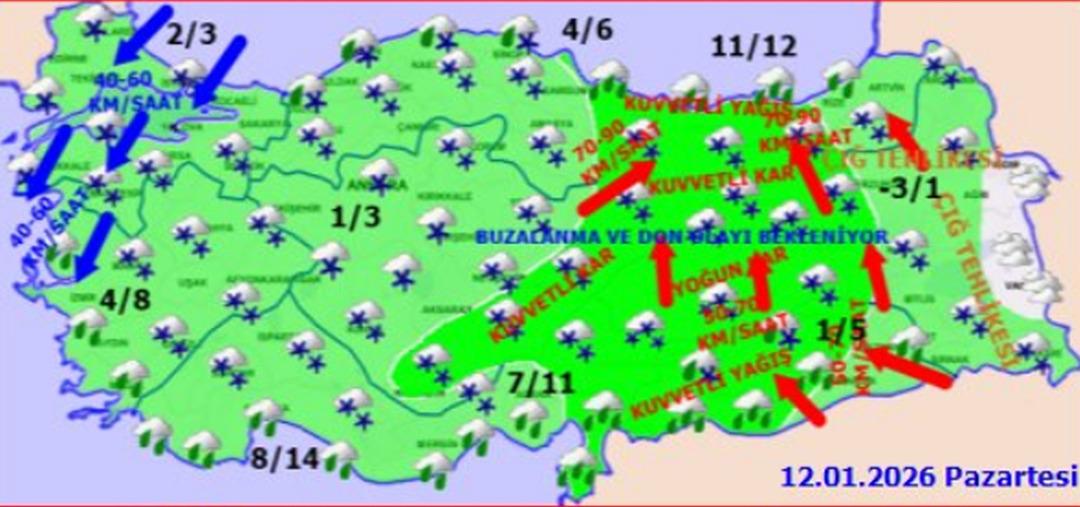 T&uuml;rkiye donacak: Kar, yağmur, fırtına! AKOM dan İstanbul i&ccedil;in yeni uyarı geldi 2