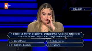 Son dakika: Yarışmaya damga vurdu! 500 bin TL'lik Messi sorusu