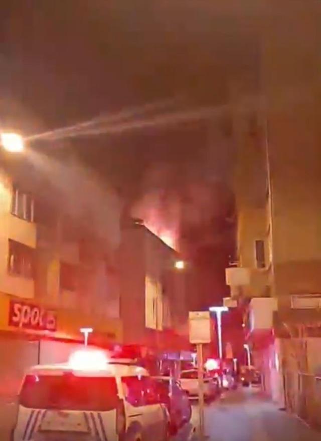 Burdur&rsquo;da 4 katlı binada korkutan yangın 2