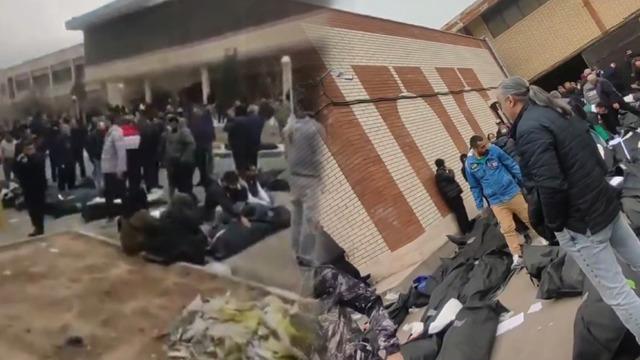 Dünyanın gözü İran'da! Korkunç görüntüler: Ceset torbaları hastane bahçesine yığıldı