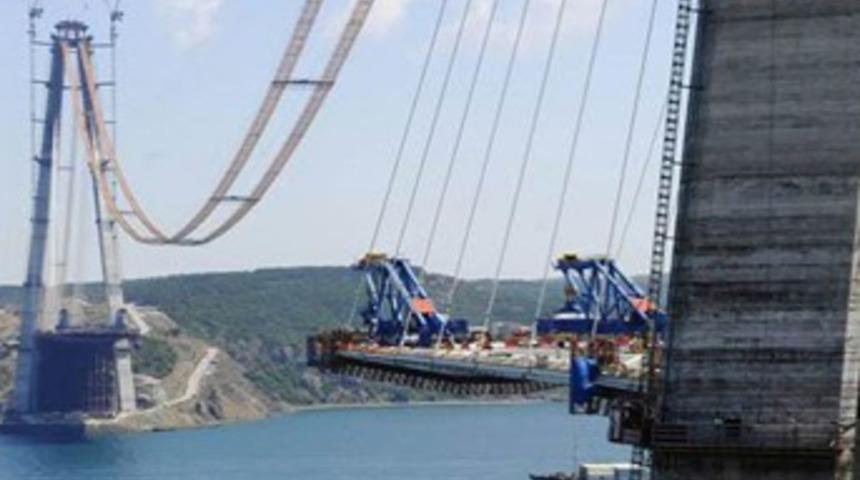 3'üncü köprünün yüzde 70'i tamamlandı