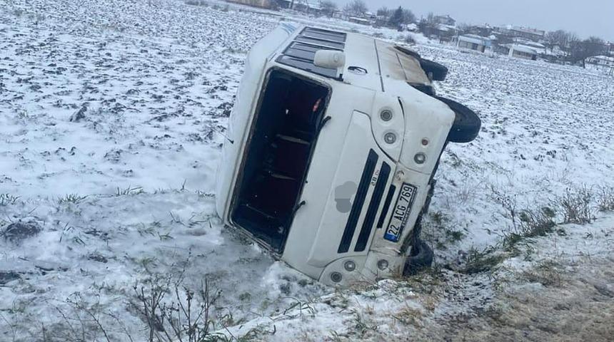 Edirne&rsquo;de minib&uuml;s kazası: 1 yaralı