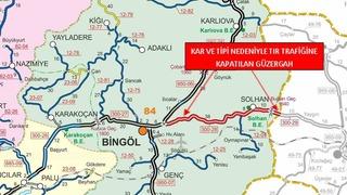 Bingöl-Muş karayolu tır trafiğine kapatıldı