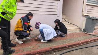 Bursa'da yangında can pazarı... Çocuklar tahliye edildi, kediler kurtarıldı