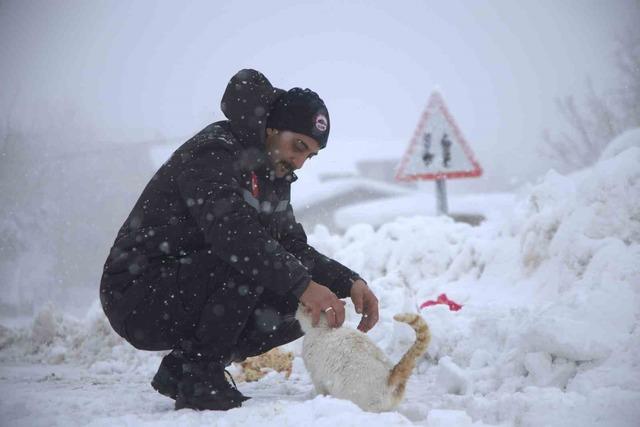 Yoğun kar yağışı Harput&rsquo;u yuttu, 4 bin yıllık tarih g&ouml;zden kayboldu 7