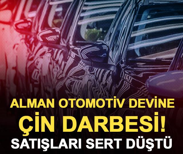 Alman otomotiv devine Çin darbesi! Satışları sert düştü