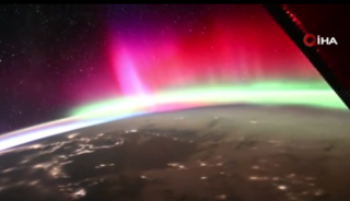 Japon astronot Kimiya Yui, uzaydan kuzey ışıklarını g&ouml;r&uuml;nt&uuml;ledi