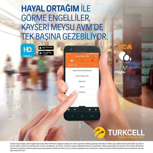 Kayseri Meysu Outlet’te engeller “Turkcell Hayal Ortağım” ile kalktı