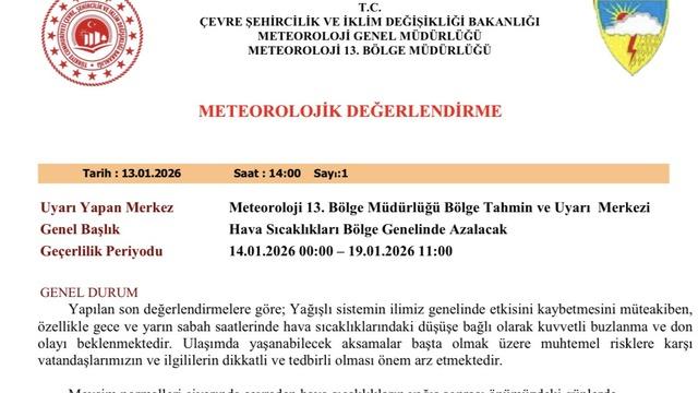 Meteorolojiden 5 il için buzlanma ve don uyarısı