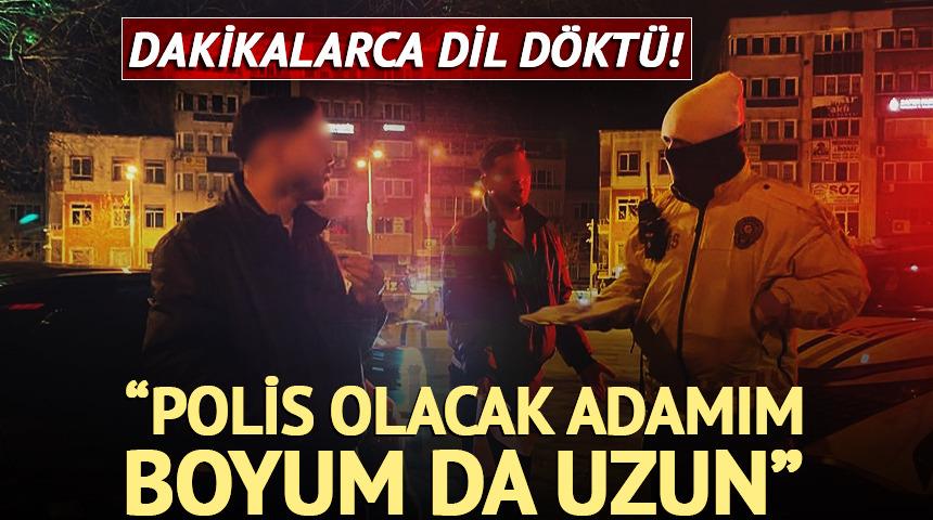 Alkoll&uuml; s&uuml;r&uuml;c&uuml; polise dakikalarca dil d&ouml;kt&uuml;