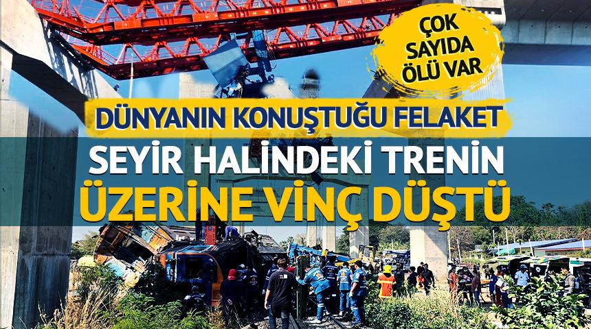 Vin&ccedil; trene, tren metrelerce y&uuml;ksekten yere d&uuml;şt&uuml;