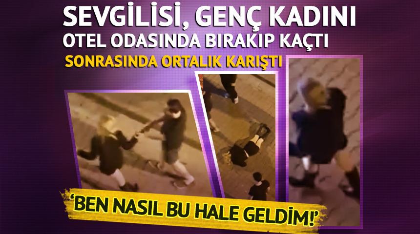 Sevgilisi, gen&ccedil; kadını odada bırakıp otelden ayrıldı! Ortalık karıştı