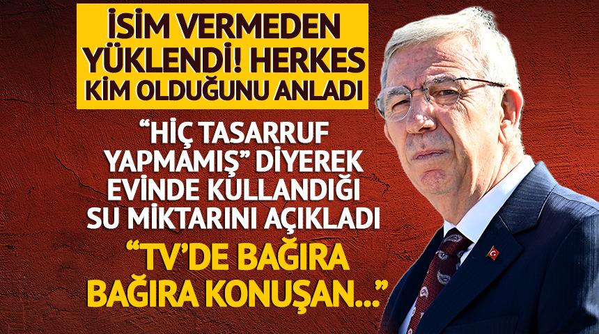 Mansur Yavaş'tan 'su kesintisi' &ccedil;ıkışı! İsim vermeden G&ouml;k&ccedil;ek'i eleştirdi, kullandığı su miktarını a&ccedil;ıkladı