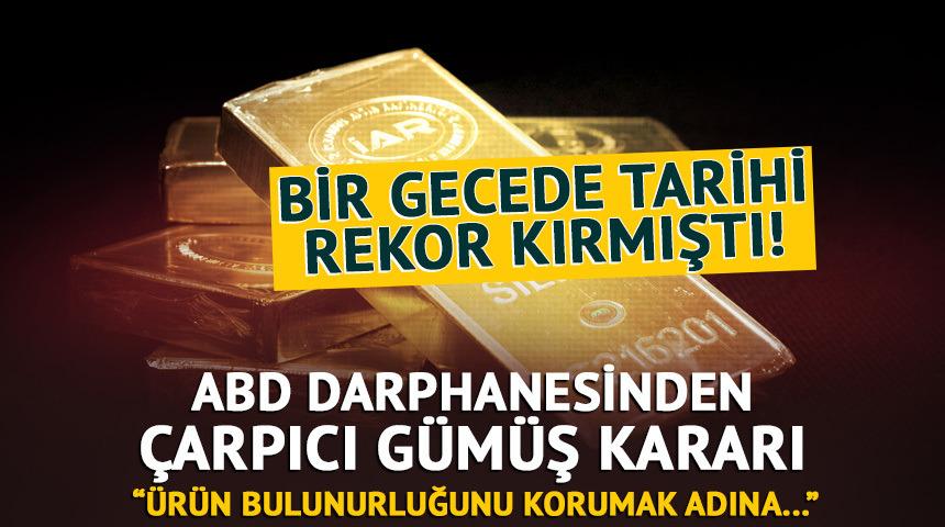 G&uuml;m&uuml;şte tarihi karar: ABD darphanesi satışları askıya aldı