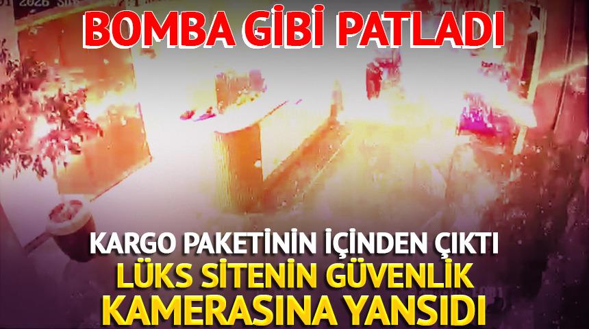 Kargo paketi bomba gibi patladı!