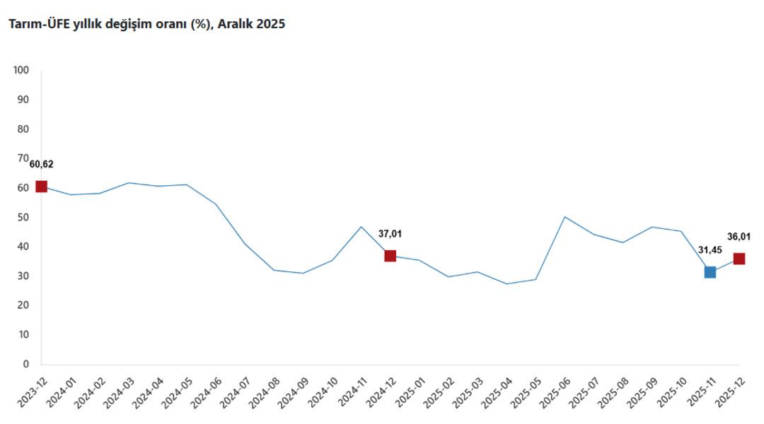 Tarım enflasyonu a&ccedil;ıklandı: &Ccedil;ift&ccedil;i 2025&rsquo;i y&uuml;zde 36 artışla kapattı 1