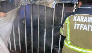 Karaman&rsquo;da şarja bırakılan elektrikli bisikletler yandı